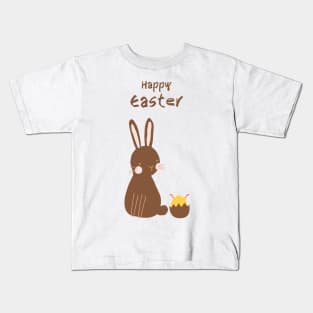 Happy easter with bunny Kids T-Shirt